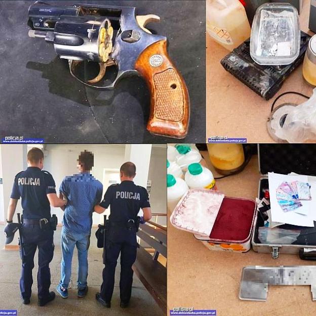 [VIDEO] 28-letniego, uzbrojonego Czecha produkującego narkotyki dorwali Policjanci z Bolesławca!